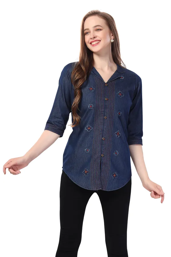 Denim_Elegance_Applique_Embroidery_and_Cloud_Wash_on_Coat_Collar_Tunic