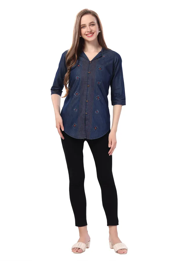 Denim_Elegance_Applique_Embroidery_and_Cloud_Wash_on_Coat_Collar_Tunic