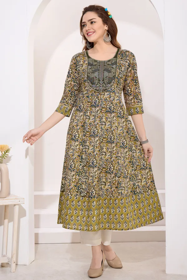 Green_Jaipuri_Cotton_Anarkali_For_Women_With_Embroidery