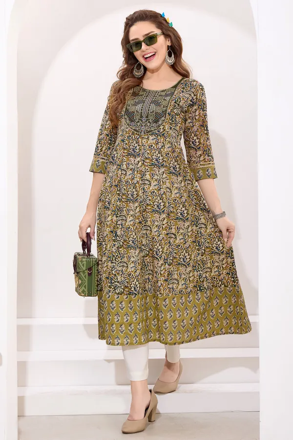 Green_Jaipuri_Cotton_Anarkali_For_Women_With_Embroidery