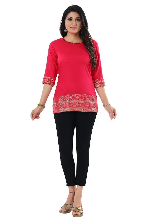 Rich_Look_Rayon_Cotton_Short_Kurti_for_Girls