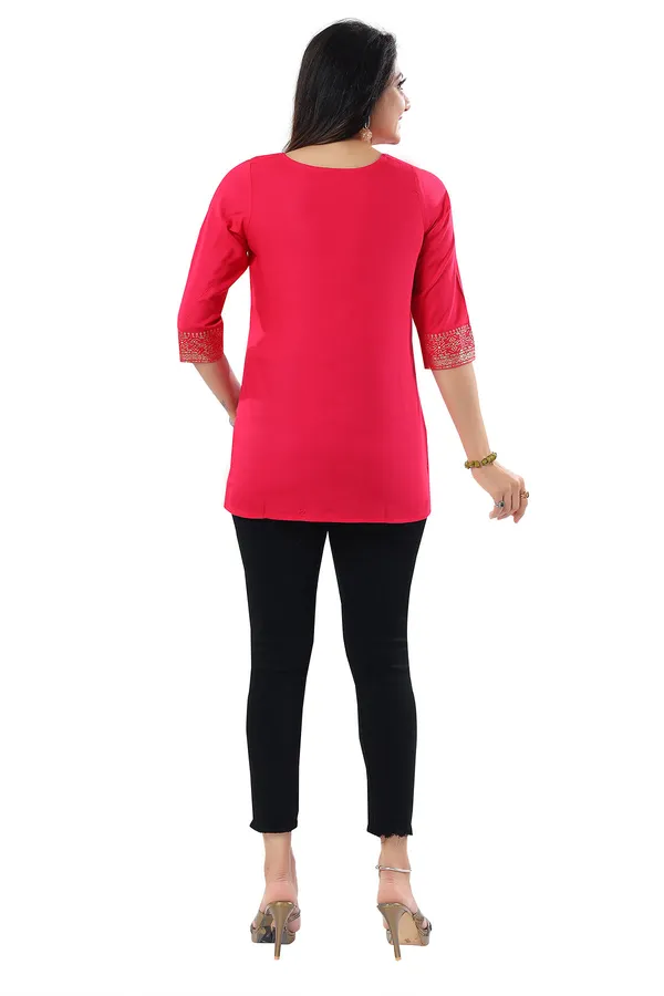 Rich_Look_Rayon_Cotton_Short_Kurti_for_Girls