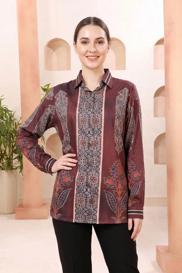 Royal_Maroon_Modal_Silk_Printed_Shirt_Style_Tunic_Top_for_Women