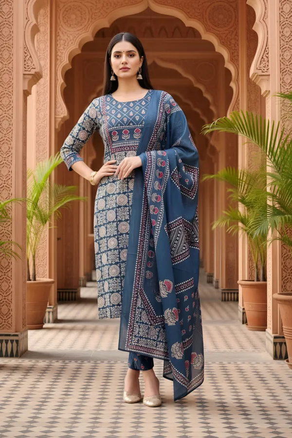 Blue_Jaipuri_Print_Cotton_3_Piece_Suit_Set_with_Dupatta_for_Women