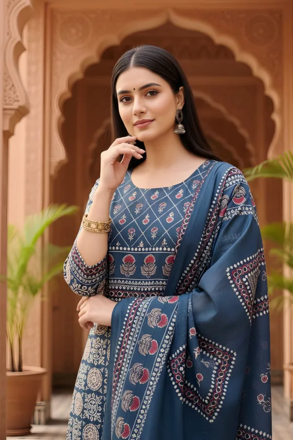 Blue_Jaipuri_Print_Cotton_3_Piece_Suit_Set_with_Dupatta_for_Women
