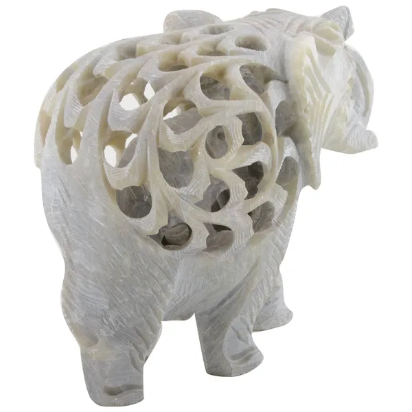 Multicolor_Gaurara_Carved_Trunk_Up_Elephant_Figurine_(10.2_Cm)