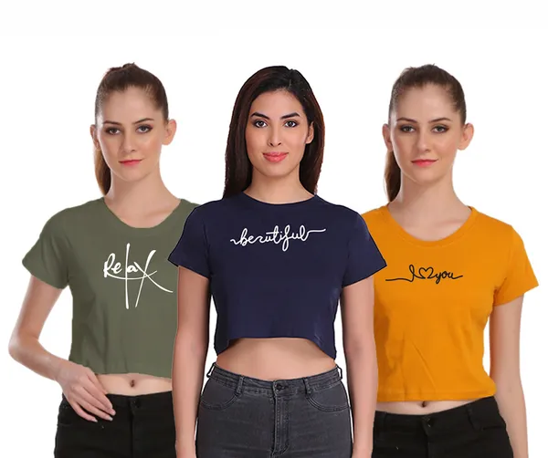 Combo_Crop_Top_Pack_-_Relax,_Beutiful_&_I_Love_You_(Set_of_3)__Olive_Green/Navy/Yellow