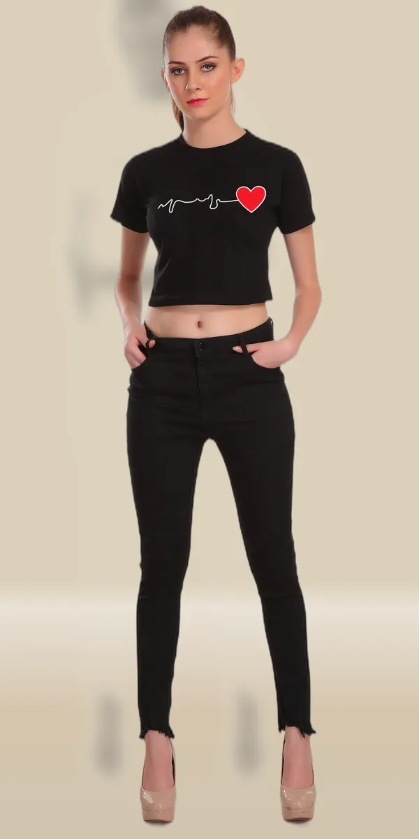 Black_Cotton_Heart_Beat_Graphic_Printed_Crop_Top_For_Women