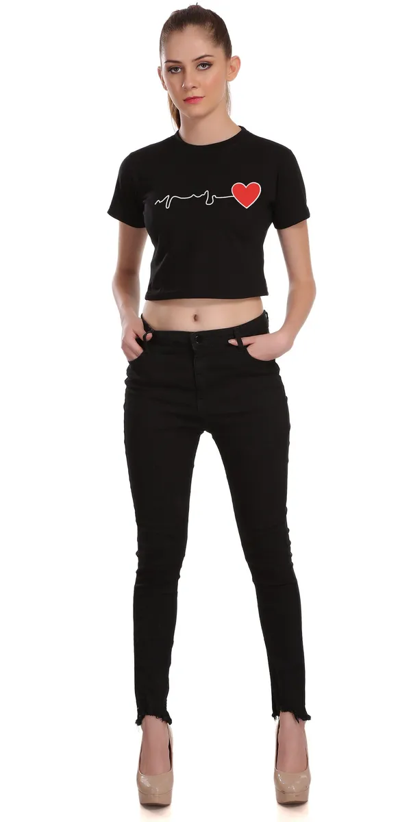 Black_Cotton_Heart_Beat_Graphic_Printed_Crop_Top_For_Women