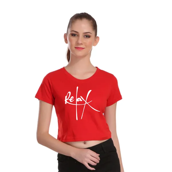 Red_Cotton_Relax_Graphic_Printed_Crop_Top_For_Women