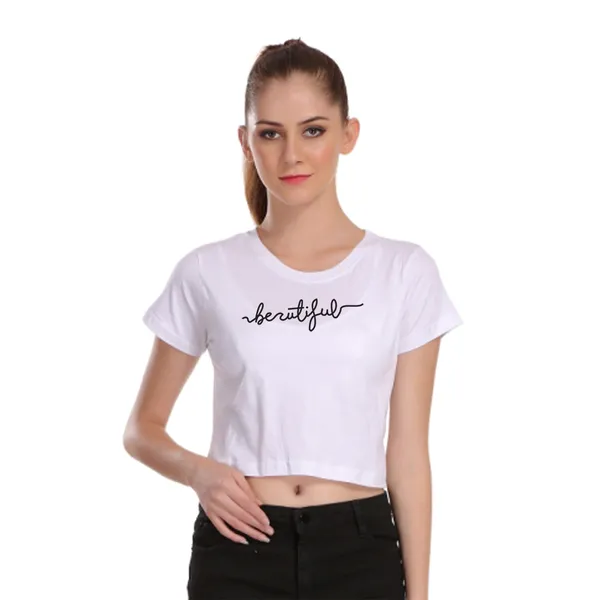 White_Cotton_Beautiful_Graphic_Printed_Crop_Top_For_Women