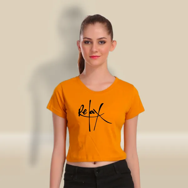 Yellow_Cotton_Relax_Graphic_Printed_Crop_Top_For_Women