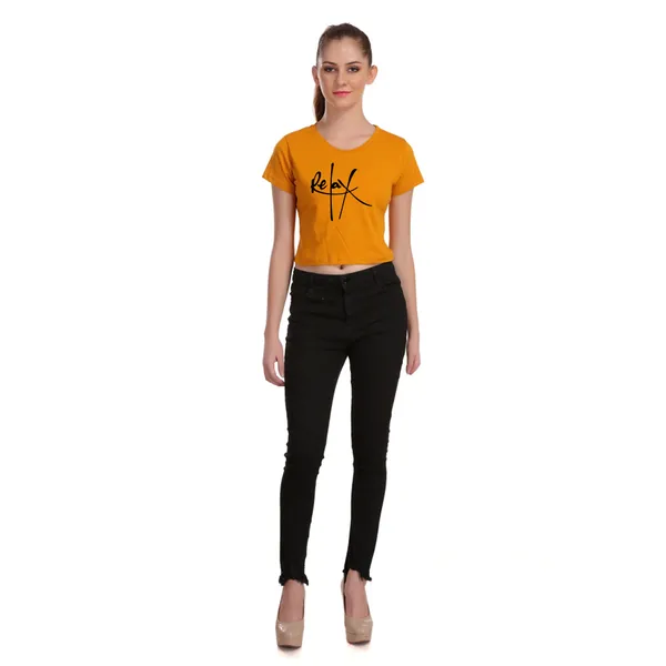Yellow_Cotton_Relax_Graphic_Printed_Crop_Top_For_Women