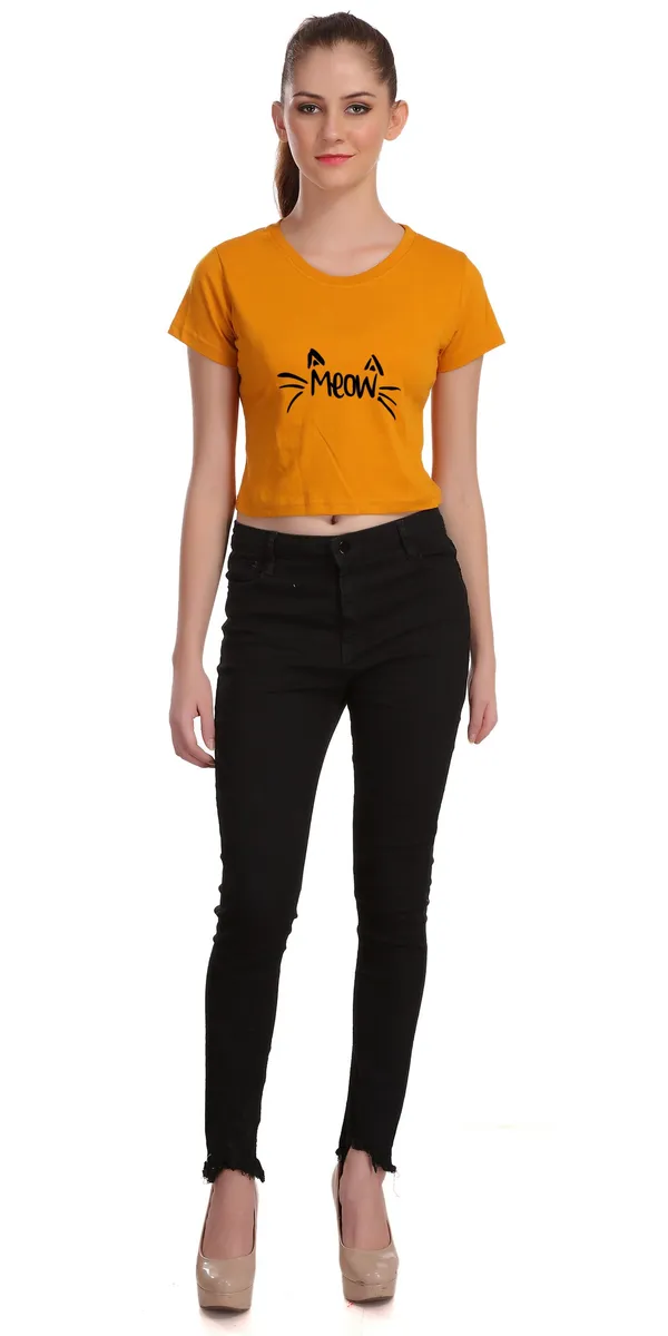 Yellow_Cotton_Meow_Graphic_Printed_Crop_Top_For_Women