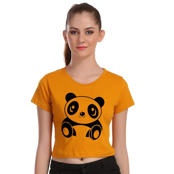 Yellow_Cotton_Cute_Panda_Graphic_Printed_Crop_Top_For_Women