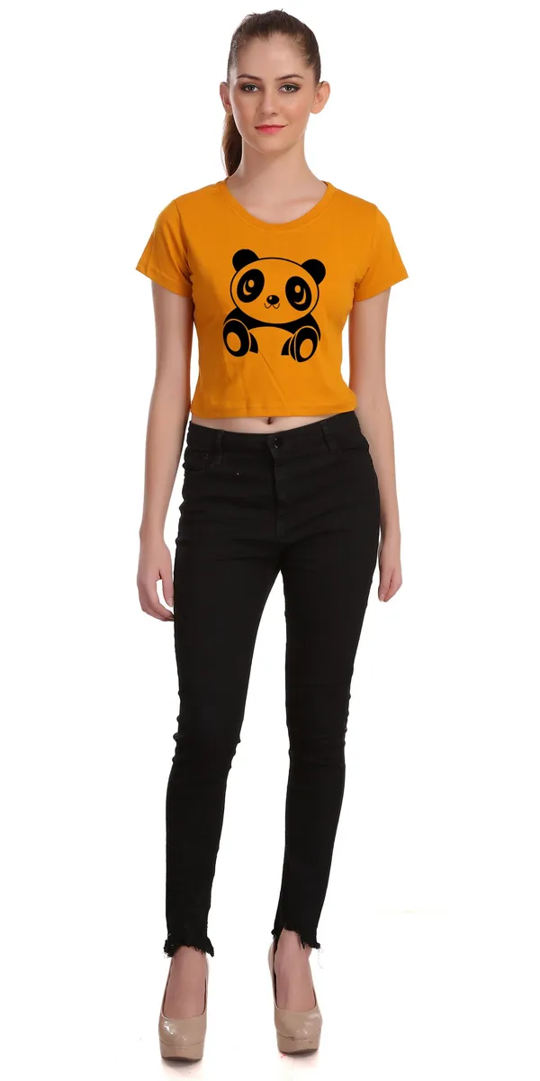 Yellow_Cotton_Cute_Panda_Graphic_Printed_Crop_Top_For_Women