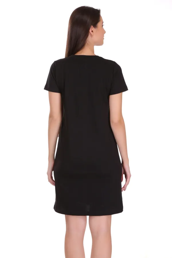 Black_Cotton_Love_Printed_Long_T-Shirt_For_Women