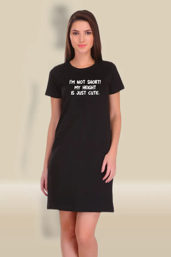 Black_Cotton_Short_But_Cute_Printed_Long_T-Shirt_For_Women
