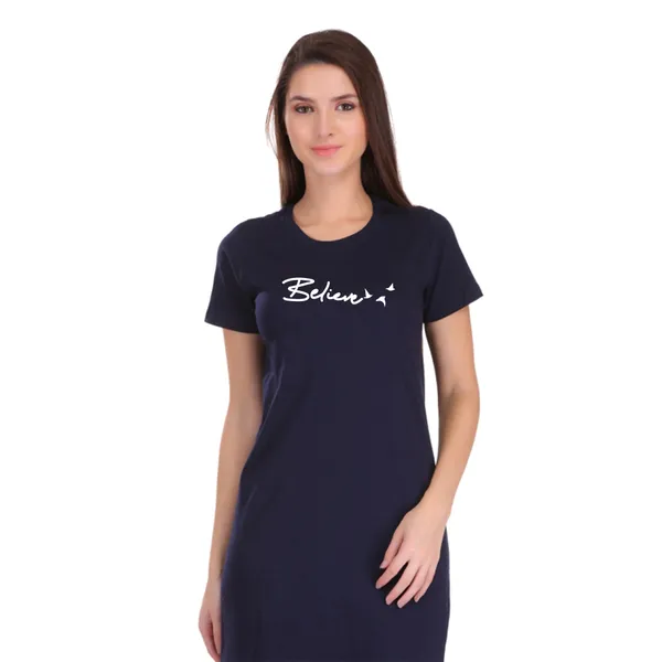 Navy_Blue_Cotton_Believe_Printed_Long_T-Shirt_For_Women
