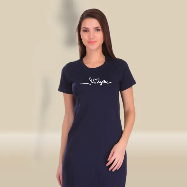 Navy_Blue_Cotton_I_Love_You_Printed_Long_T-Shirt_For_Women