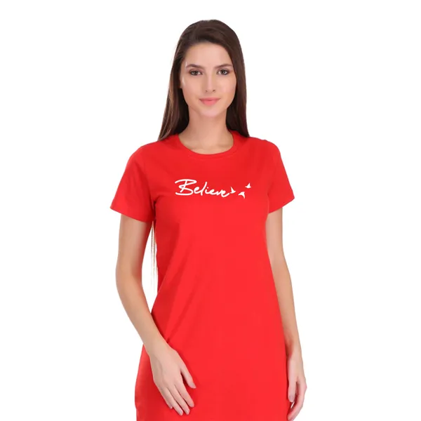 Red_Cotton_Believe_Printed_Long_T-Shirt_For_Women
