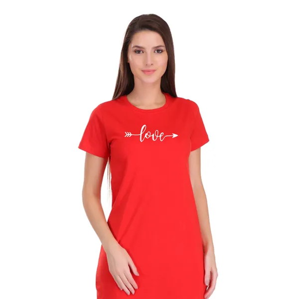 Red_Cotton_Love_Printed_Long_T-Shirt_For_Women