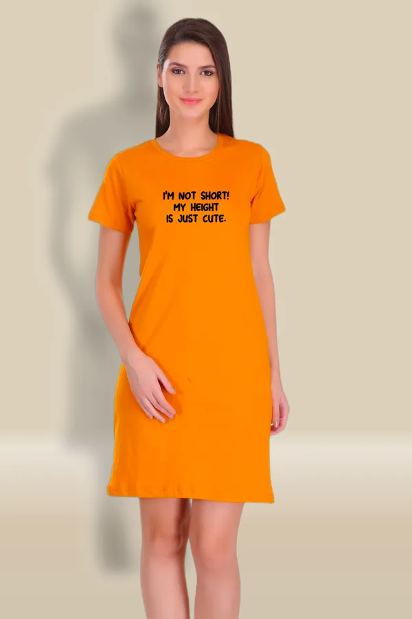 Yellow_Cotton_Short_But_Cute_Printed_Long_T-Shirt_For_Women