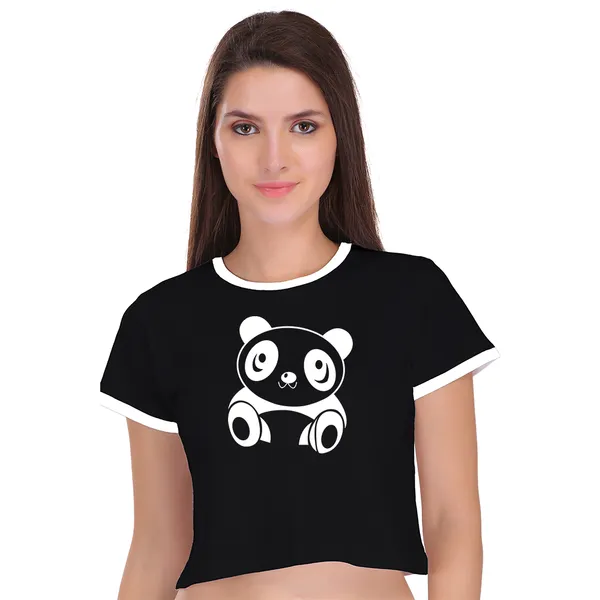 Black_Cotton_Cute_Panda_Printed_Ringer_Crop_Top_For_Women