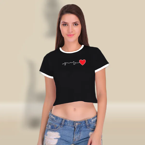 Black_Cotton_Heart_Beat_Printed_Ringer_Crop_Top_For_Women