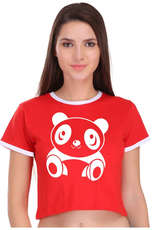 Red_Cotton_Cute_Panda_Printed_Ringer_Crop_Top_For_Women