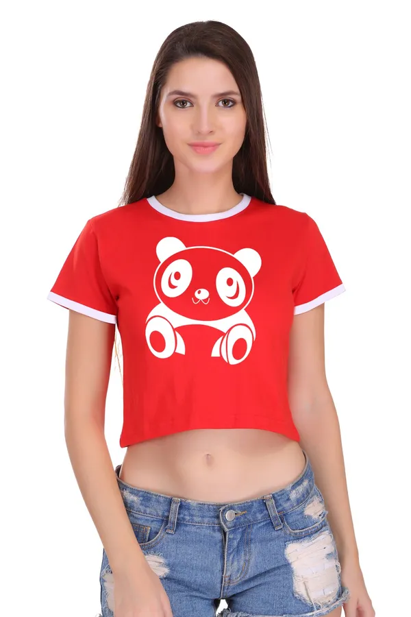 Red_Cotton_Cute_Panda_Printed_Ringer_Crop_Top_For_Women