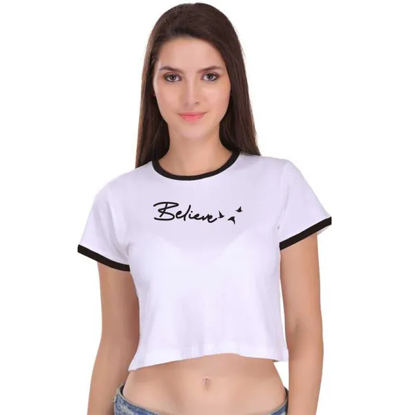 White_Cotton_Believe_Printed_Ringer_Crop_Top_For_Women