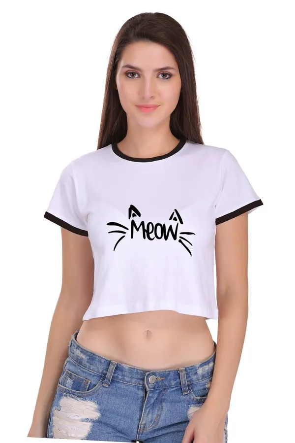 White_Cotton_Meow_Printed_Ringer_Crop_Top_For_Women