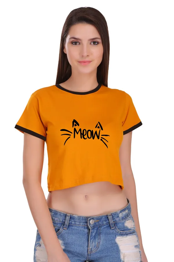 Yellow_Cotton_Meow_Printed_Ringer_Crop_Top_For_Women