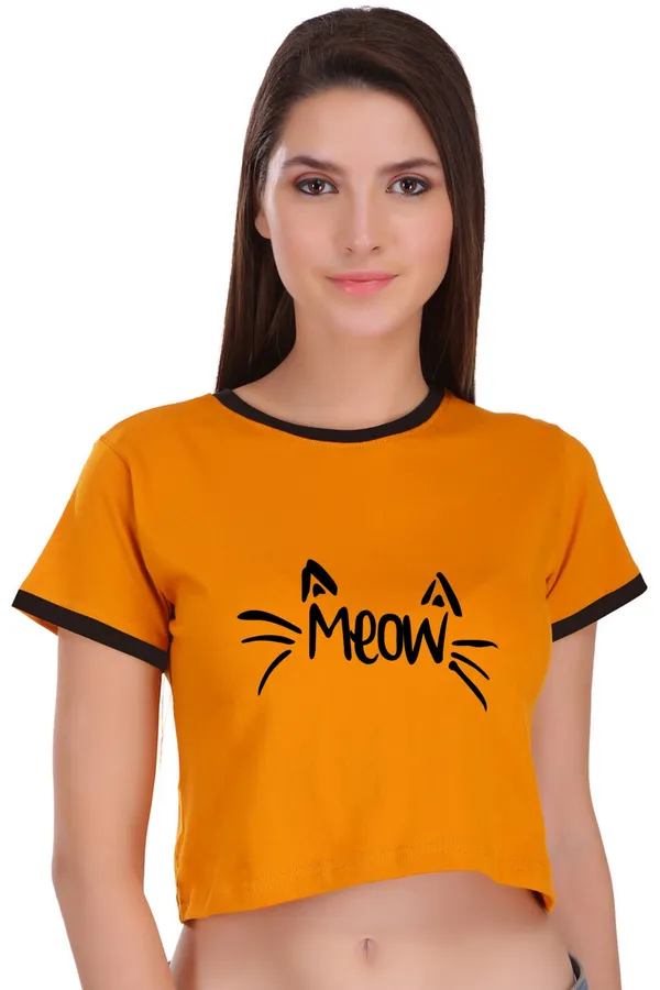 Yellow_Cotton_Meow_Printed_Ringer_Crop_Top_For_Women