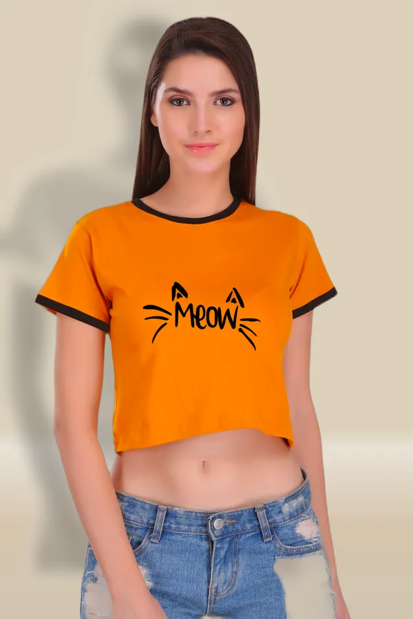 Yellow_Cotton_Meow_Printed_Ringer_Crop_Top_For_Women