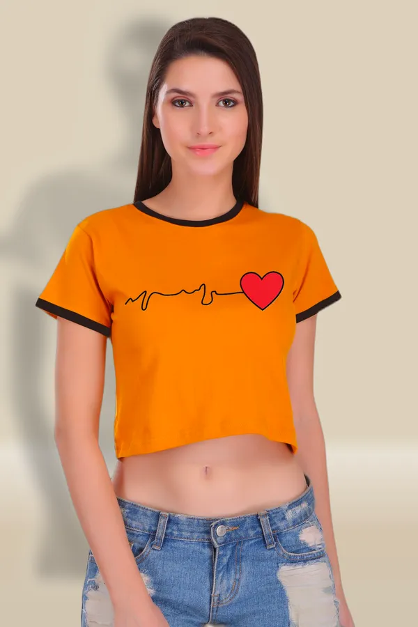 Yellow_Cotton_Heart_Beat_Printed_Ringer_Crop_Top_For_Women