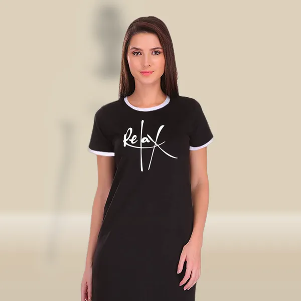 Black_Cotton_Relax_Printed_Ringer_Long_T-Shirt_For_Women