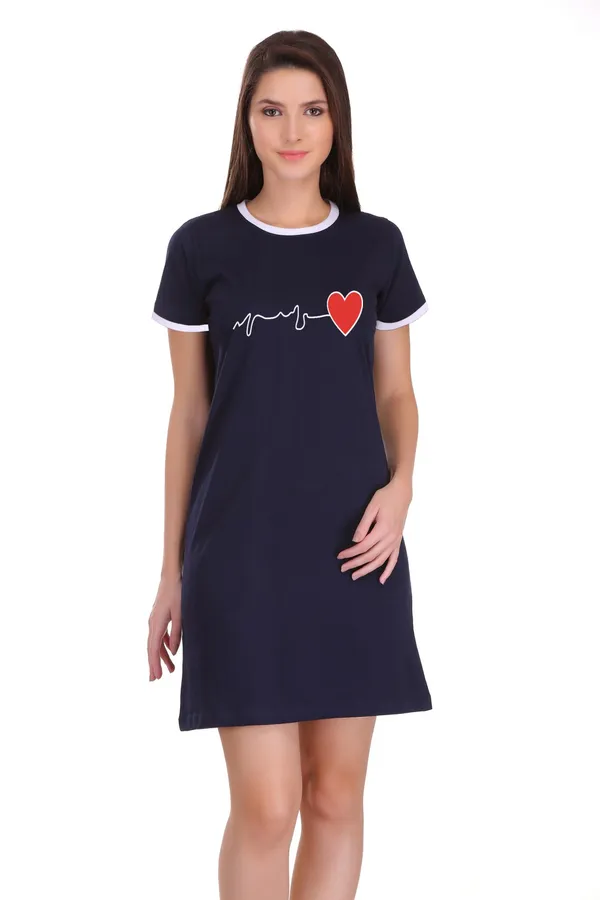 Navy_Blue_Cotton_Heart_Beat_Printed_Ringer_Long_T-Shirt_For_Women