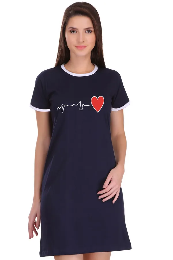 Navy_Blue_Cotton_Heart_Beat_Printed_Ringer_Long_T-Shirt_For_Women