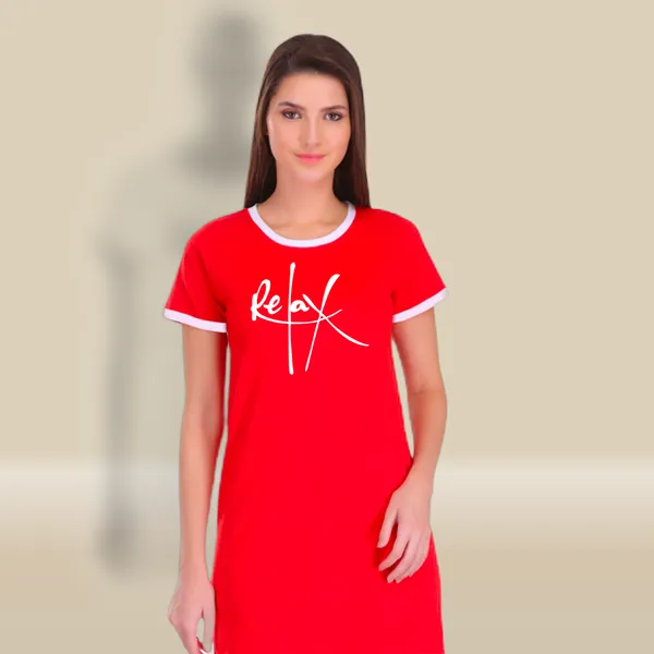 Red_Cotton_Relax_Printed_Ringer_Long_T-Shirt_For_Women