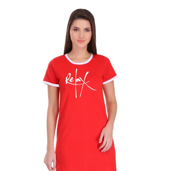 Red_Cotton_Relax_Printed_Ringer_Long_T-Shirt_For_Women
