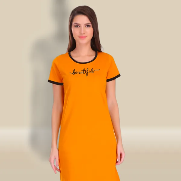 Yellow_Cotton_Beautiful_Printed_Ringer_Long_T-Shirt_For_Women