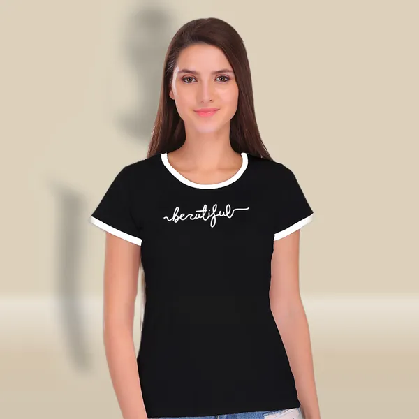 Black_Cotton_Beautiful_Printed_Ringer_T-Shirt_For_Women