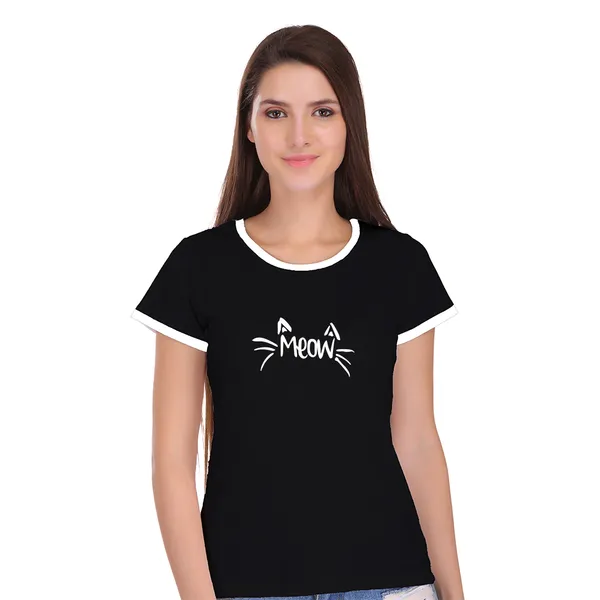 Black_Cotton_Meow_Printed_Ringer_T-Shirt_For_Women