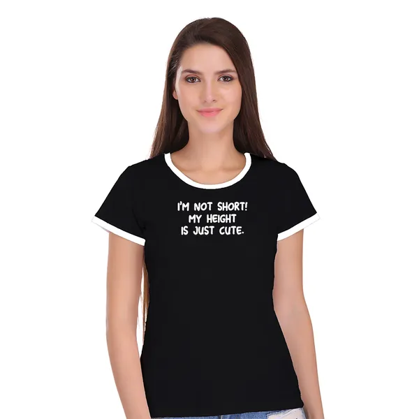 Black_Cotton_Short_But_Cute_Printed_Ringer_T-Shirt_For_Women