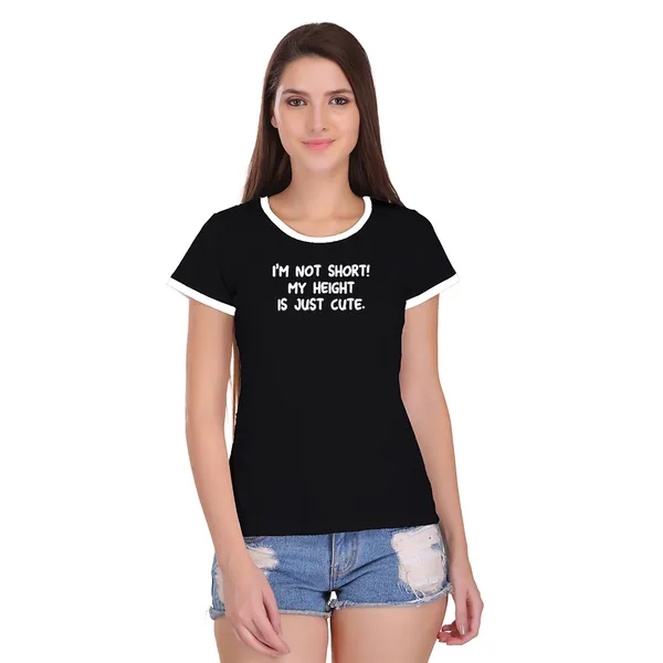 Black_Cotton_Short_But_Cute_Printed_Ringer_T-Shirt_For_Women
