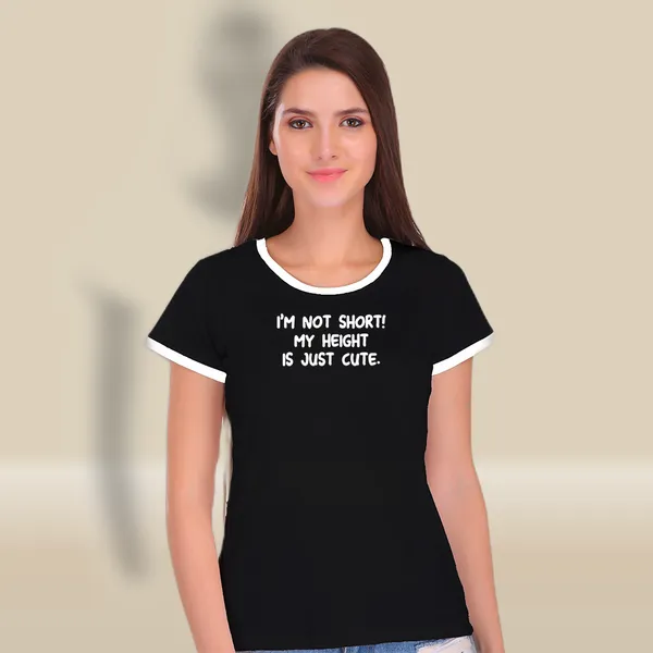 Black_Cotton_Short_But_Cute_Printed_Ringer_T-Shirt_For_Women