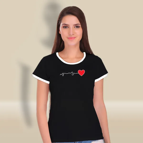 Black_Cotton_Heart_Beat_Printed_Ringer_T-Shirt_For_Women