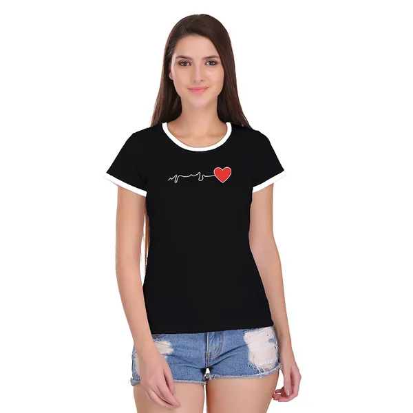 Black_Cotton_Heart_Beat_Printed_Ringer_T-Shirt_For_Women